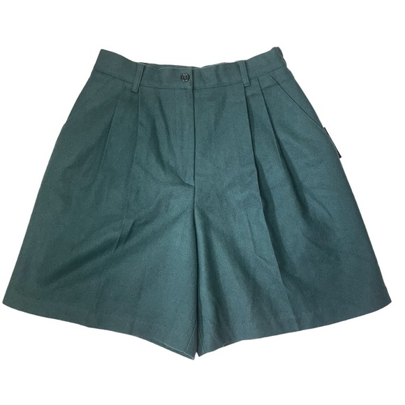 Sag Harbor Wool Pleated front High waisted trouser shorts - Picture 1 of 12